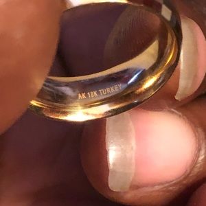 18K Gold “hammered” ring